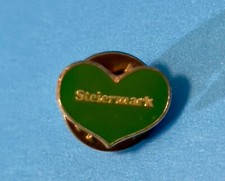 VINTAGE AUSTRIA STEIERMARK/STYRIA GREEN HEART PINBACK/HAT/LAPEL PIN OKTOBERFEST