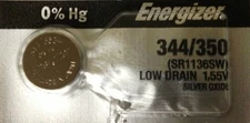 ENERGIZER 344/350 SR1136SW  WATCH BATTERIES 344 350 NEW SEALED Authorize Seller
