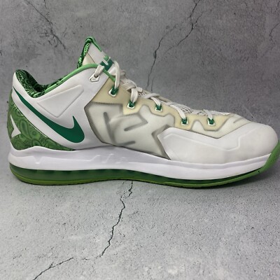 Nike Max Lebron 11 XI Low White/Green Sz 11 642849-100 s-l400.jpg main image 2