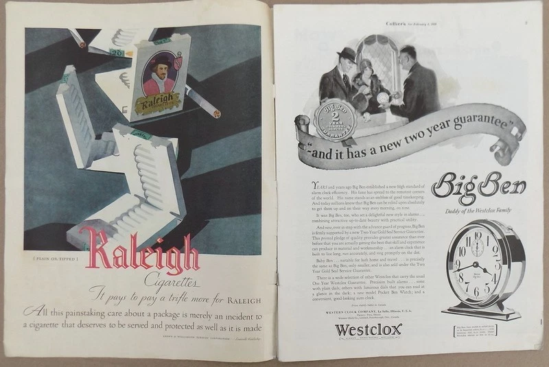 vintage Collier’s Magazine Feb 1, 1930 Woman Ice Skate Cover; Damon Runyon Story - Image 3 of 4