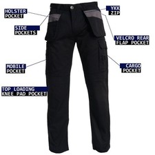 Pantalon Cargo Homme TooCool G6538 - Coton, Poches Latérales, Coupe Régulière