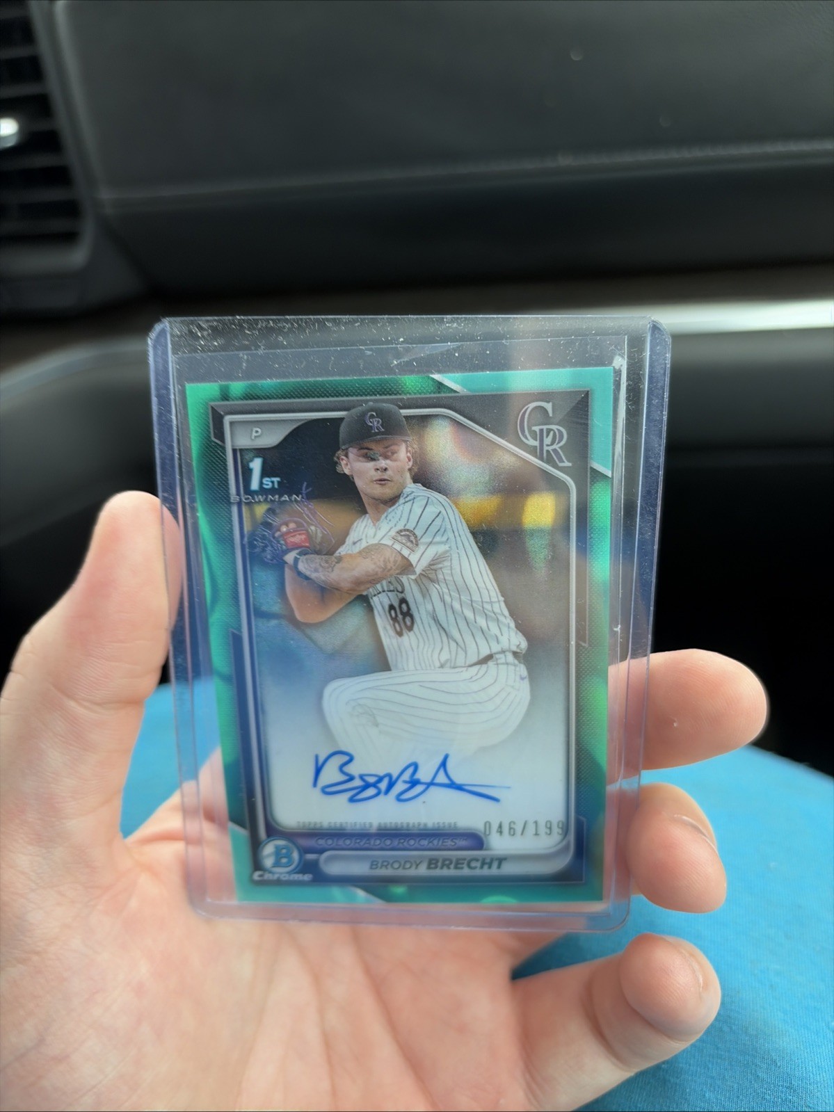 2024 Bowman Draft Chrome Auto Brody Brecht #CPA-BBR Aqua Lava /199 (AU, RC)