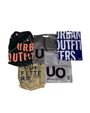 Lot of 5 Urban Outfitters Reusable Shopping Bags Tote Bags and Drawstring Bags