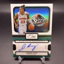 #/5! 🚨2022-23 Panini One & One Jaden Ivey RC Team Titans Signatures Auto Rookie
