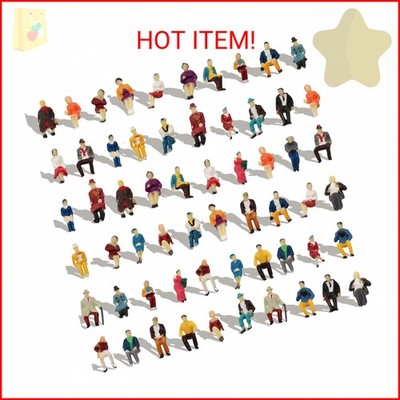 P8711 60pcs HO Scale 1:87 All Seated People Sitting Figures Passengers Model Des