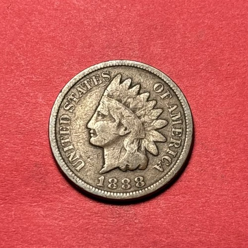 (1) Beautiful Antique 1888 Indian Head Cent/Penny CHOICE G-GOOD NICE FILLER