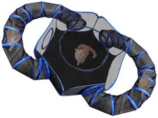 Outdoor Cat Enclosures Playground with 2 Circle Playpen Tunnels Catio, Outsid...
