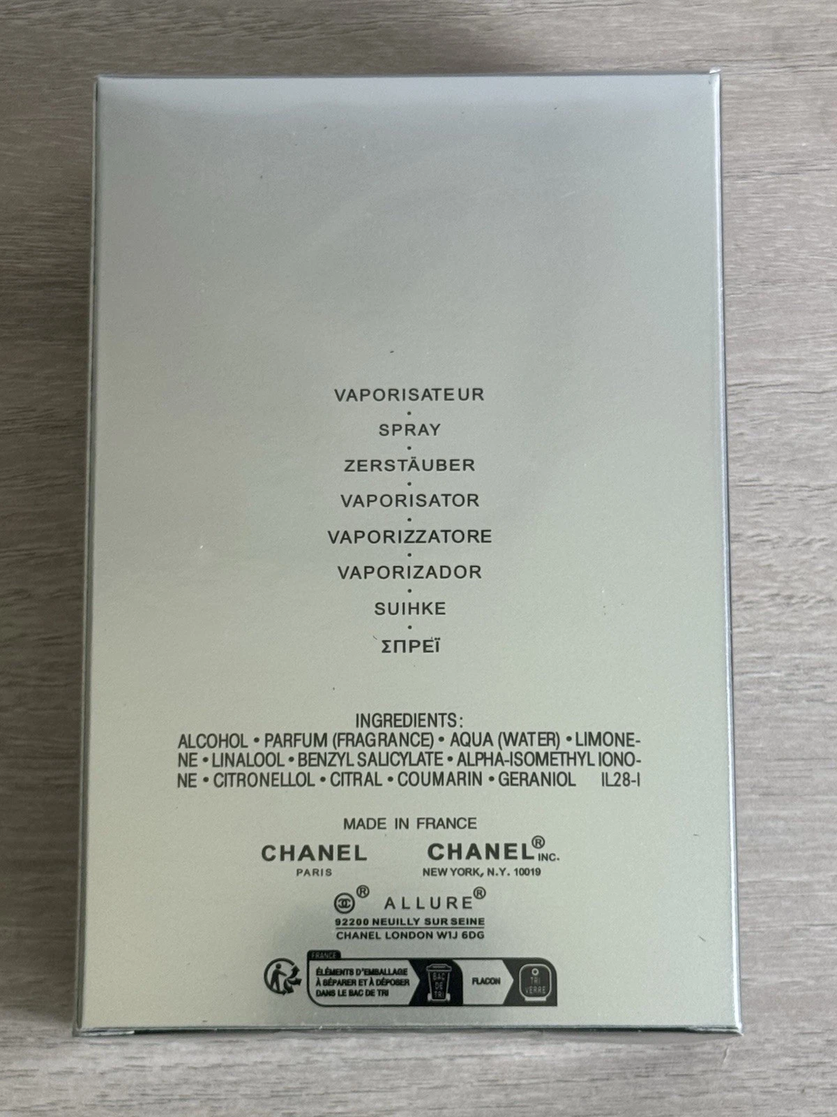 CHANEL Allure Homme Sport Eau de Toilette Spray 100ml / 3.4 oz Sealed - product detail image 5