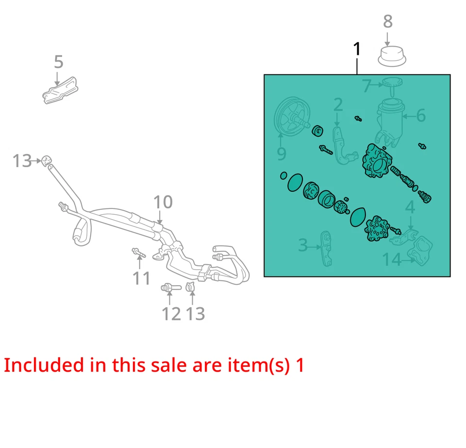 2004 Scion xA Power Steering Pump OEM 117K Miles - LKQ339580340 - Image 4 of 4