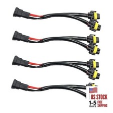 4Pcs H11 H8 Male to Female 2 Way Splitter Wire Bulb Socket Headlight Wiring
