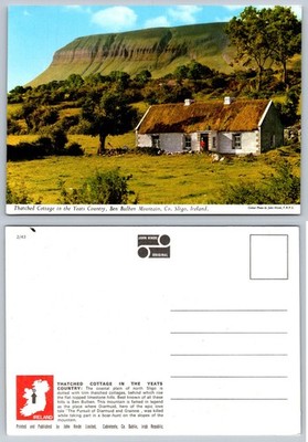 John Hinde Thatched Cottage Ben Bulben Yeats Country Sligo Ireland Postcard