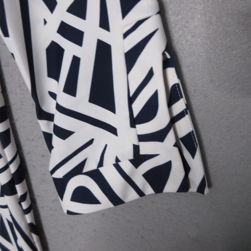 Vestido Jude Connally Cambio Grande Azul Marino Geométrico Carrera Oficina Corp Core Foto 3 de 4