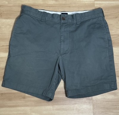 J.Crew Re-Imagined 7  Chino Shorts Mens 32 Sage Green Stretch Cotton Casual