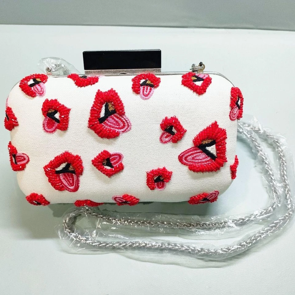 Bolso Bandolera Alice + Olivia X Donald Robertson Shirley Labios Rojos Foto 2 de 4