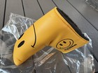 AM&E Yellow Smiley Face Smoking Cigar Blade Putter Headcover **NEW** — photo 2