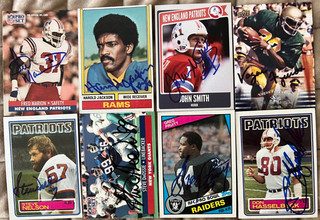 Former and Deceased NFL Stars Autographed Football Card Lot W/COAs