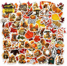 Fall Stickers Thanksgiving Autumn Waterproof Vinyl Sticker Pack 100Pcs