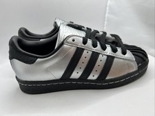 Adidas Superstar 82 Women  s Metallic Silver/Black Size 5