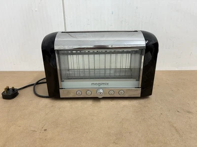 Magimix Vision Toaster Stainless Steel/Black Glass Window 2 Slice Working - Image 1 of 4