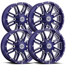 Set Of 4 Scorpion Sc-18 20x9 8x6.5 12mm Bluemilled Wheels Rims 20 Inch