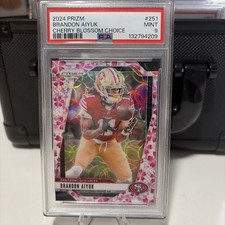 2024 Panini Prizm Brandon Aiyuk Cherry Blossom Choice /15 PSA 9 49ers