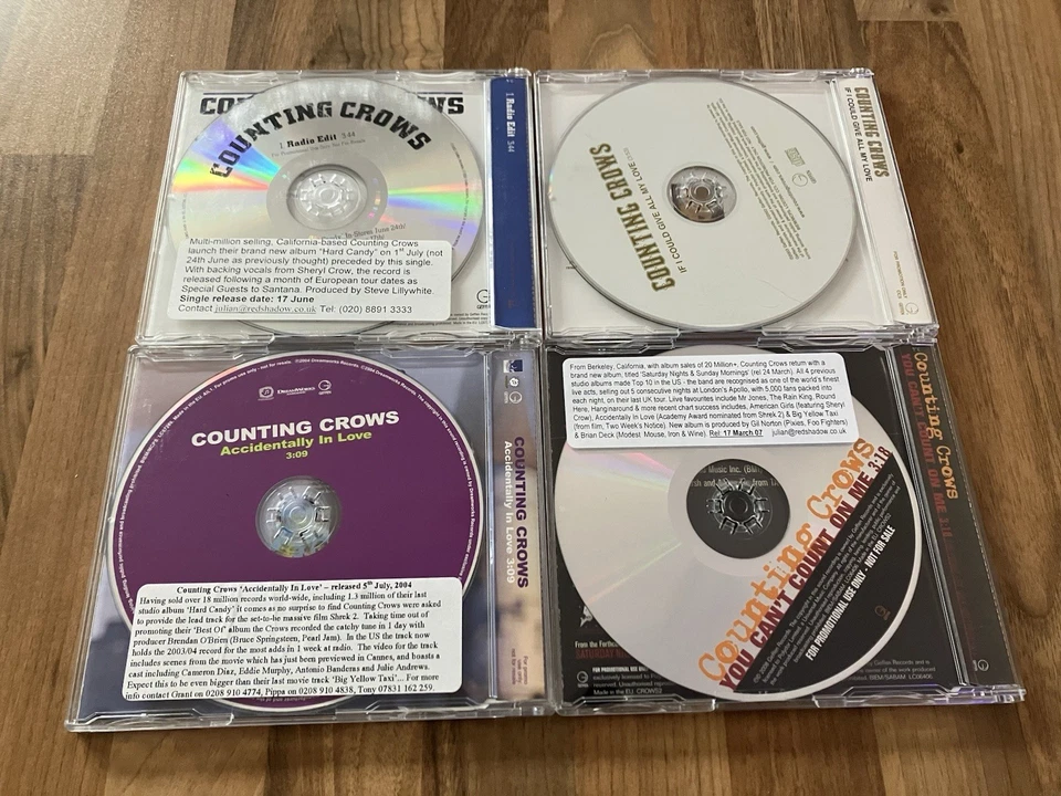 Counting Crows ‎4 promo CD Singles Accidentally In Love American Girls + 2 Shrek - Image 2 of 4