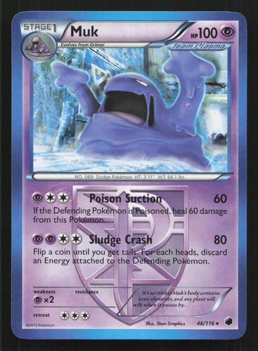 MUK 46/116 RARE PLASMA FREEZE POKEMON NM/M