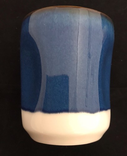 Starbucks 2008 Blue Coffee Espresso Tea Dimpled 8 oz Mugs Set Of 2 - Picture 6 of 6