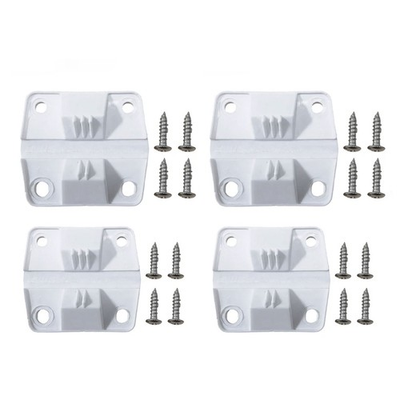 #ad 4PC Durable White Cooler Hinges Repair Set w 16 Screws Replacement For Coleman $11.82