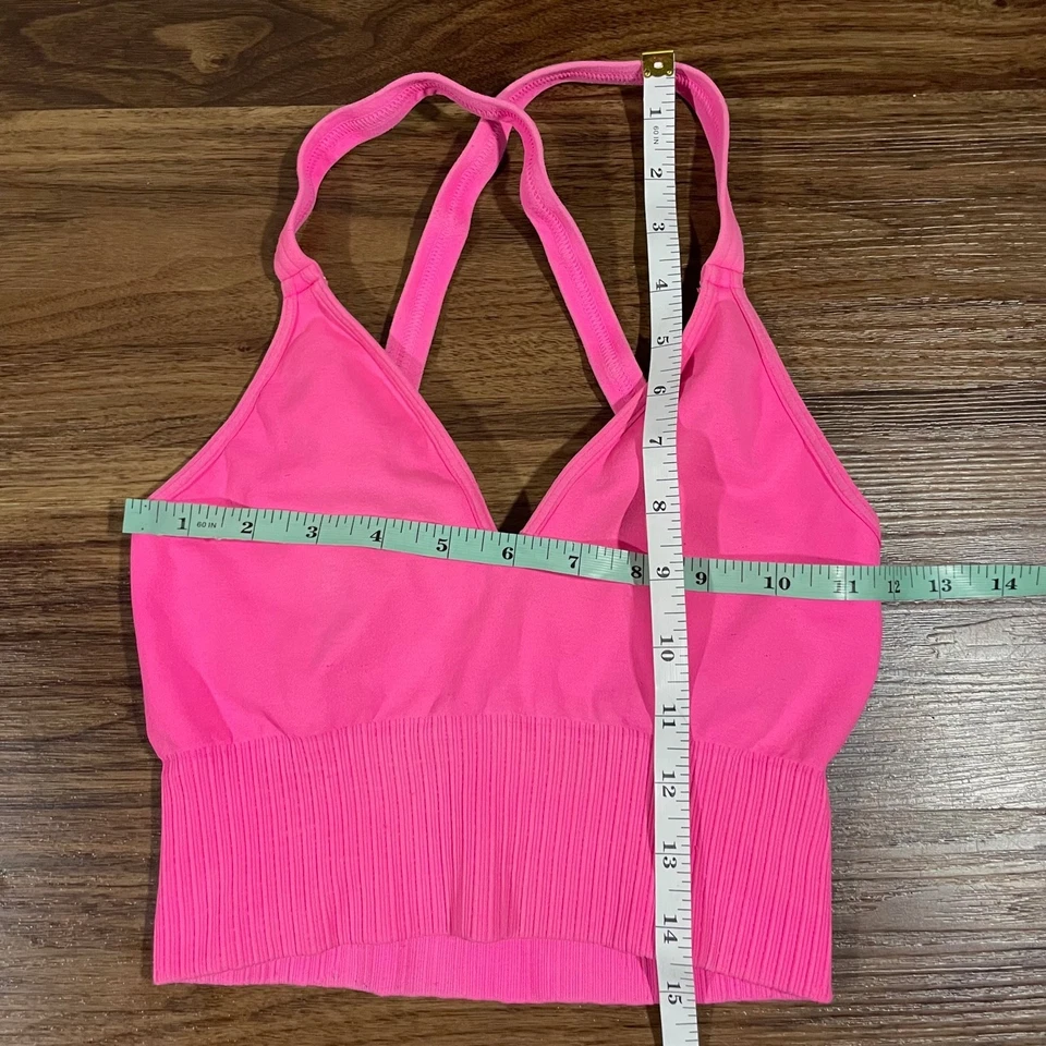 Free People Movement Good Karma Crop Tank Womens XS/S Pink Stretch Workout FP - Image 3 of 4