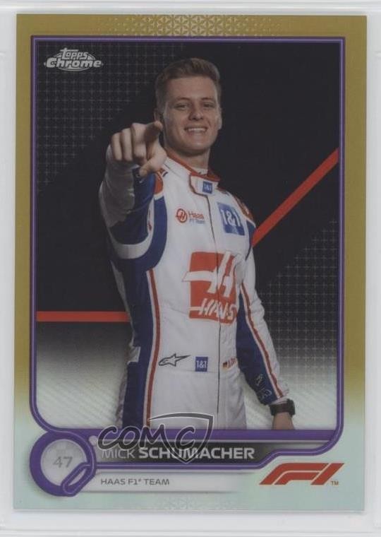 2022 Chrome Formula 1 F1 Racers Gold & Purple Refractor Mick Schumacher #69 0x5w