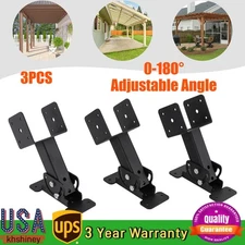 3PCS Roof Beam Brackets Roof Standpipe Bracket Kit Roof Beam Bracket Kit 0-180°