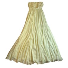 Alice + Olivia Long Limon Strapless Silk Chiffon Dress Sz 2