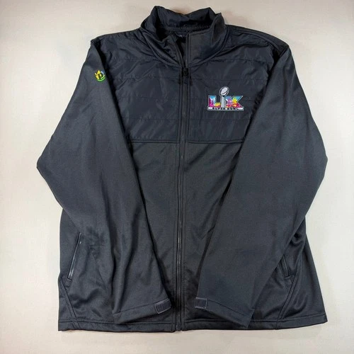 Dunbrooke Mens Super Bowl LIX 59 Softshell Fleece Full Zip Jacket L Black NWT - product listing photo