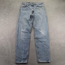 Vtg Levis 550 Jeans Men Fits 32x31 90s Y2K Made in USA Tapered Light Wash Denim