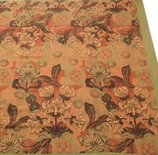 Sushila Vintage Floral Indian Saree 100 Pure Georgette Silk Printed Craft Fabric
