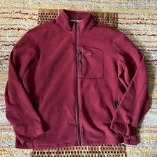 L.L. Bean Tech Fleece Full Zip Jacket Red Men's Size XXL 2XL