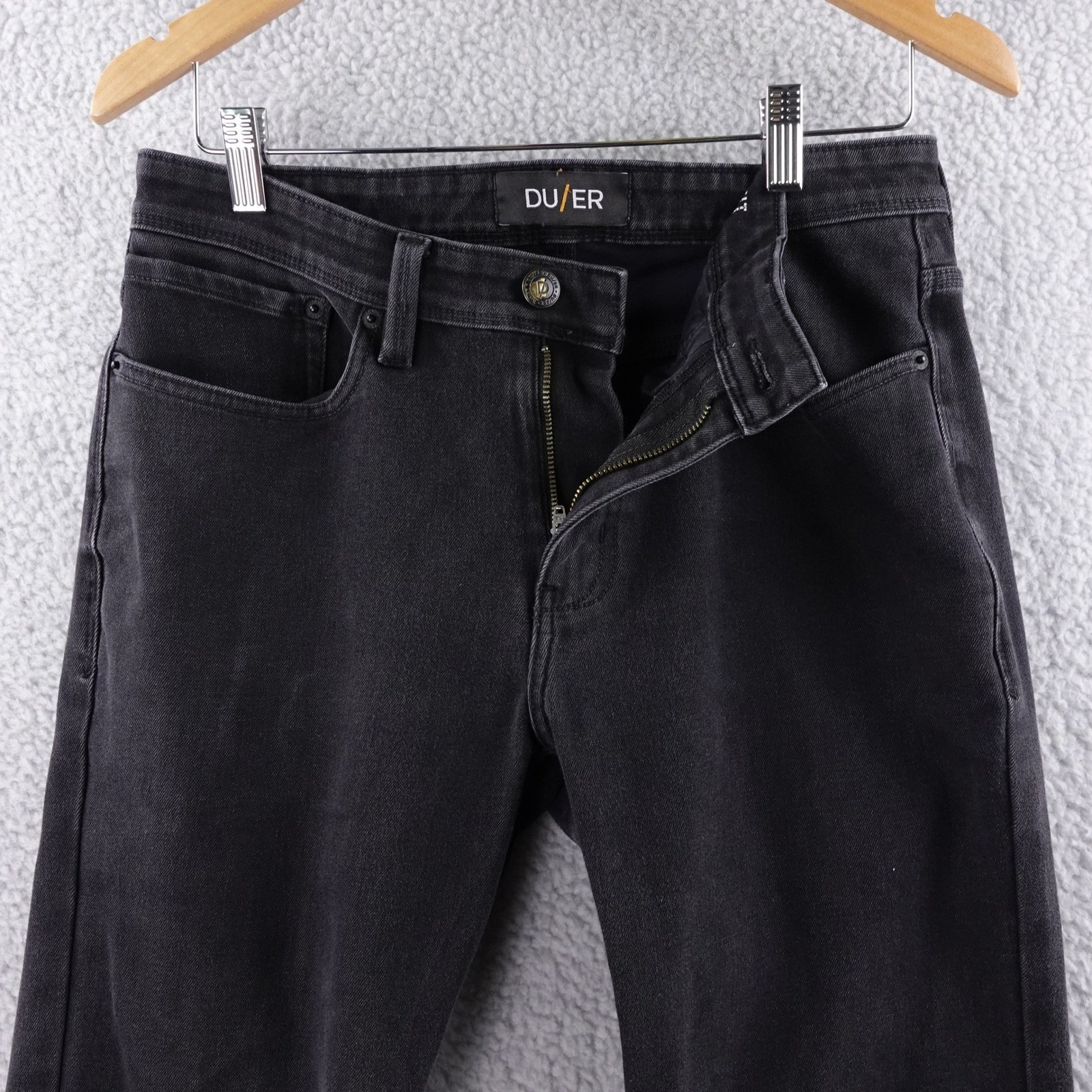 DUER Mens L2X Slim Fit Dark Wash Denim Jeans Size 32x30 Comfortable