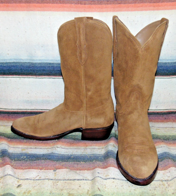 Mens Rujo The Canyon Brown Sentry Suede Leather Cowboy Boots  display picture 3