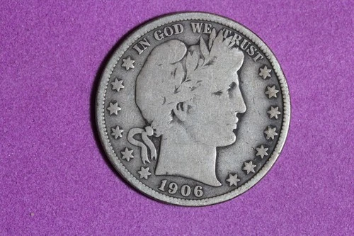 Estate Find 1906 S Barber Half Dollar #K59978