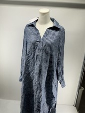 Quince Womens 100% European Linen Popover Maxi Dress