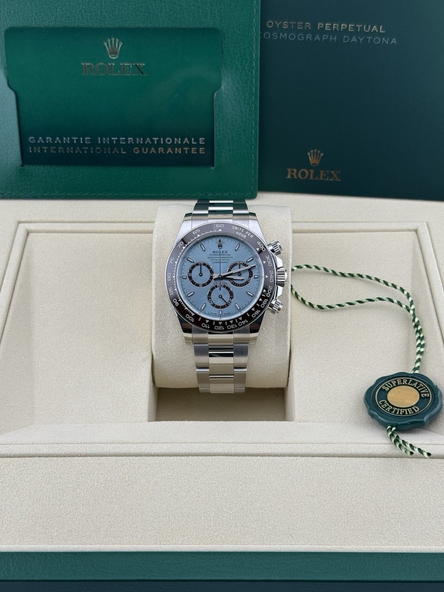Rolex Daytona Platinum Ice Blue Dial Open Case Back 126596 2025