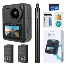 KanDao QooCam 3 360 Action Camera, 5.7K 62MP 360 Sports Camera, Dual 1/1.55"