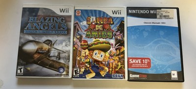 Nintendo Wii 3 Game Lot Samba De Amigo, Obscure The Aftermath & Blazing Angels