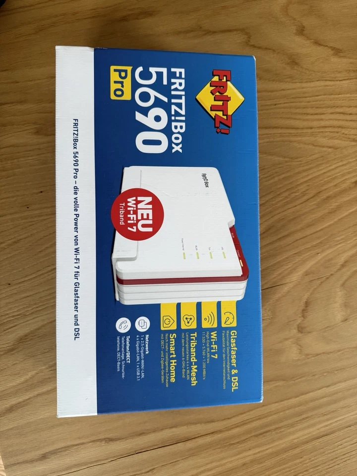 AVM FRITZ!Box 5690 Pro - Wi-Fi 7 - Glasfaser und DSL - neu einmal geöffnet