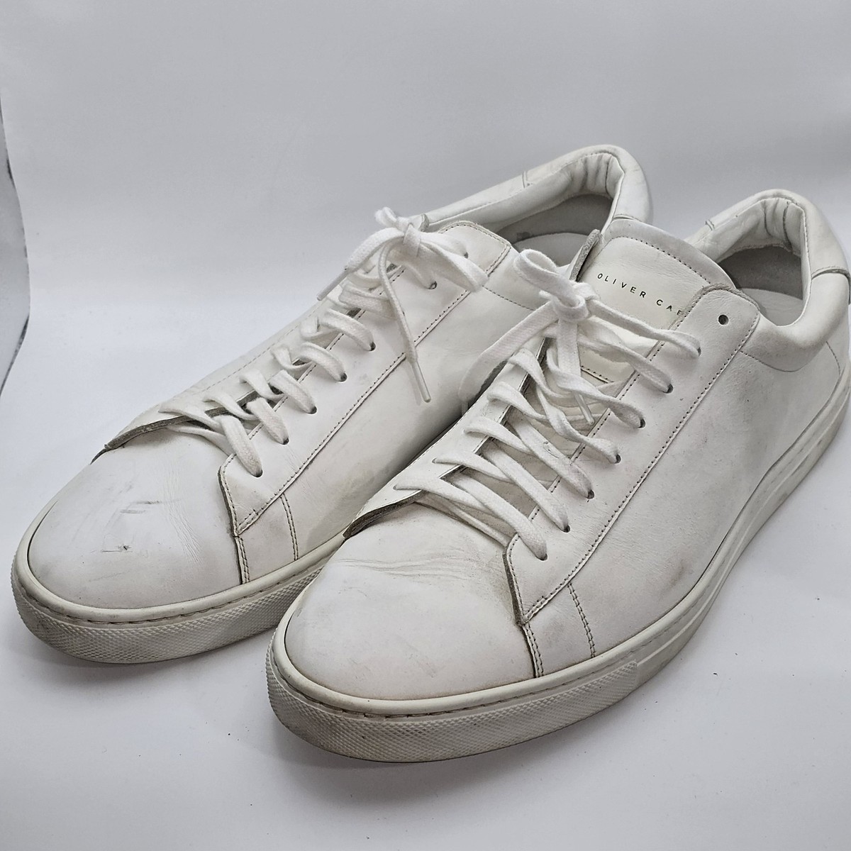Oliver Cabell White Leather Sneakers Men display picture 2
