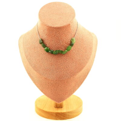 Minerals And Precious Stones. Necklace 10 Jade Nephrite Pearls From Siberia