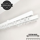 Premium White Double Curtain Rail - Heavy-Duty, Wall Mount, Extra Long, any size