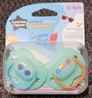 Size 0-6 Months 2 Pacifiers Tommee Tippee Green Summer Days