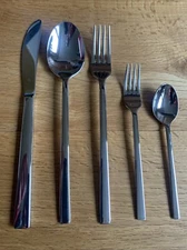WMF Sonic Cromargan Stainless Steel Cutlery Set 5 Piece Knife Fork Spoon Coffee Kuc